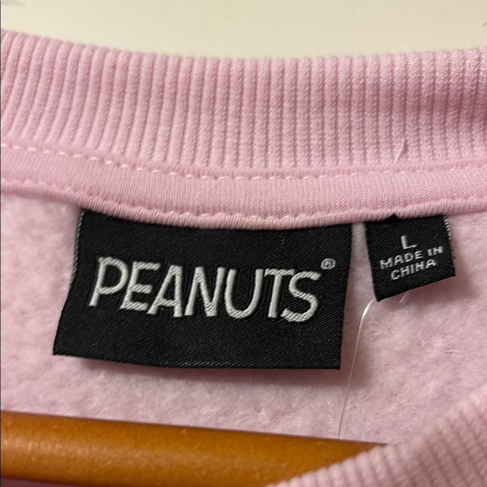 NWT Peanuts Pink Sweatshirt with Snoopy and Blue Bow - Picture 4 of 10